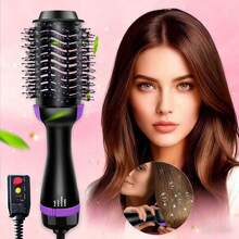 3-In-1 Electric Hair Dryer Brush & Hot Air Styler ,3-Speed Adjustment, Frizz Control, One-Step Blowout/Smoothing Brush, Curl Defining Styling For Wet/Dry Hair ,Perfect Gifts For Women, Easy To Use, And Travel-Friendly - US A Type Plug(110-127V) - View 10