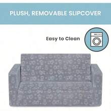 Delta Serta Perfect - Sofá convertible extra ancho para tumbona cómodo sofá 2 en 1 abierto para niños gris 76.2 x 43.2 x 38.1 cm paquete de 1 - Multicolor - Ver 6
