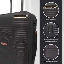 Kit Maleta De 20 Pulgadas Con 1 bolsa de deporte y fitness Compacta Sin Documentar Maleta de Mano Ruedas Dobles Desmontables - Gris - Ver 6