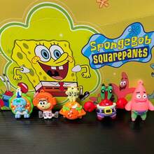 1pc/2pcs/3pcs Cute Cartoon SpongeBob SquarePants, Patrick Star, Crab, Squidward Tentacles Keychain Pendant, Creative Keyring Accessory, Backpack Decoration, Back To School Gift - Multicolor - View 5
