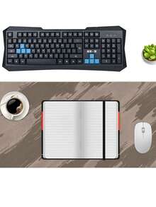 Stripe Camo Extra Large Mouse Pad - Non-Slip, Washable Rubber Base Desk Mat, - White - View 7