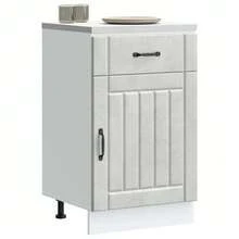 vidaXL Armário de cozinha Lucca gris béton bois ingénierie - Cinza - Ver 2