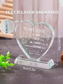 Gift For Boyfriend, Valentine's Day Gift - Men's Heart-Shaped Acrylic Building Blocks - Boyfriend Birthday Gift, Black Gift Box With Lid And Bow, Anniversary Gift - Multicolor - View 8