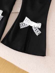 2件套女婴优雅吊带黑色背心+裤子套装，春夏款 - 黑色 - 查看 6