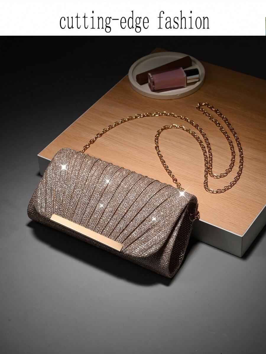 圣诞节新奇礼品袋，闪亮晚宴手拿包，链条单肩包，派对钱包，单肩包，迷人婚礼手拿包，新年礼物