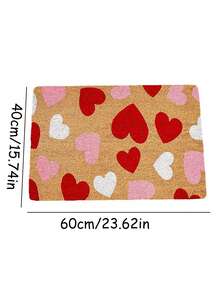 1 Set Romantic Valentine's Day Heart Shaped Doormat, Machine Washable, With Vivid Heart Designs Suitable For Bathroom, Entryway Or Holiday Home Decor, Valentine's Day Decoration, Valentine's Day Gift, Valentine's Day Ornament - Multicolor - View 7