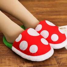 Pantuflas de planta carnívora, hermosas pantuflas, incluyen su tubo para guardarlas en cualquier momento, super suavecitas y son unitalla hasta talla 7 - Verde - Ver 3