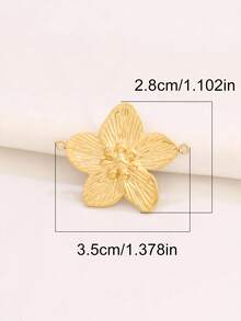 3pcs Vintage Stainless Steel Flower Pendant Findings 18K Gold Plated Charms For Women DIY Making Jewelry Necklace Earring Accessories - Pendants - View 9