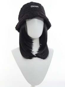 Fisherman's Hat Wig, One-Piece Women's Autumn And Winter Fashion Collarbone Hair Lamb Wool Bucket Hat - Multicolor - View 10