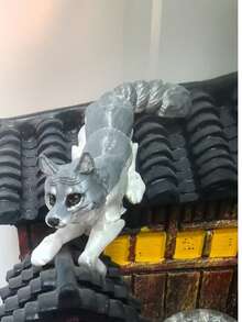 3D打印可活动关节哈士奇桌面手工摆件 - 多色-灰白色 - 查看 11