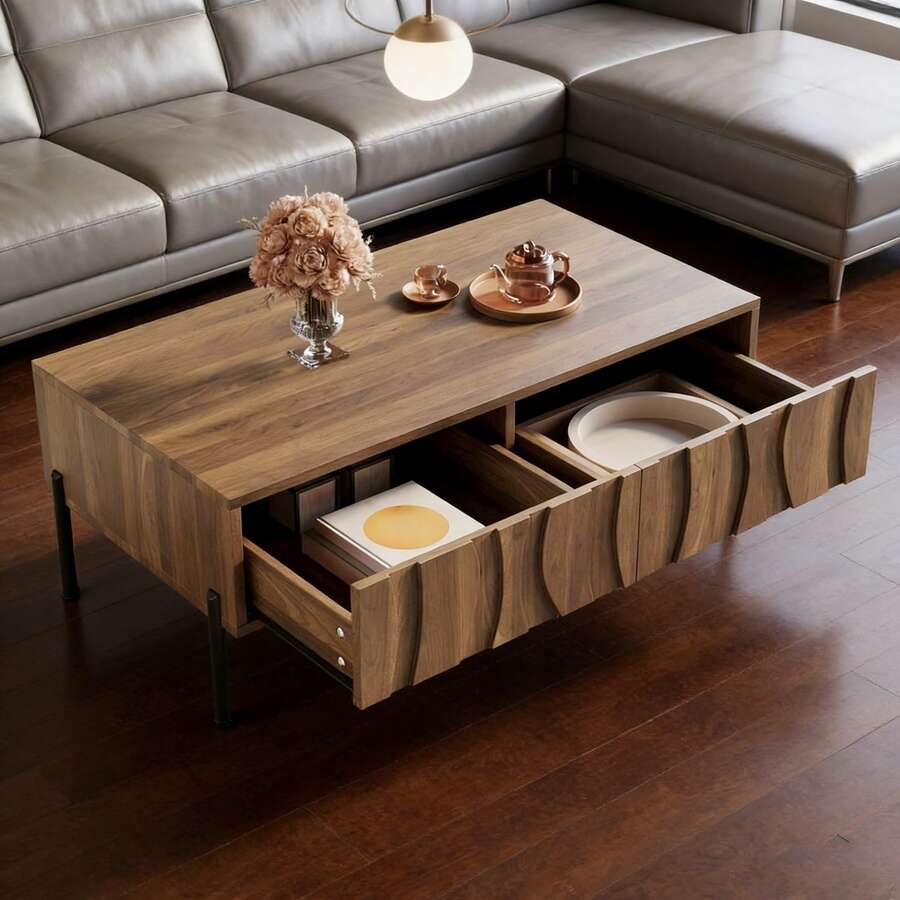 Coffee Tables - Natural + MDF + Particle Board - View 1