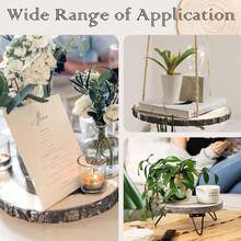 1/2/10pcs Natural Paulownia Wood Slices, Large Round Wood Slabs With Bark, Rustic Wedding Centerpieces, Cake Stand, Table Chargers, Unfinished Wood Circles For DIY Crafts & Christmas Decor - A - 查看 8