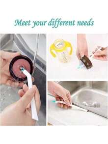 2/3pcs Multi-Functional Manual Spiral Kitchen Cleaning Brush - No Electric Deep Crevice Cleaning Brush, Bottle & Cup Cleaner - Essential Kitchen Cleaning Tool - Suitable For Bottles/Utensils, Mother's Day/Women's Day Gift - Multicolor - View 6