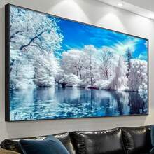 Malen nach Zahlen Set für Erwachsene - 70x40cm, ohne Rahmen, DIY Einfach-Malen Acryl Set, Kunsthandwerk für Heimdekoration, perfektes Geschenk zu Geburtstag, Vatertag, Weihnachten, Muttertag & Valentinstag - Verschiedenfarbig - Übersicht 9