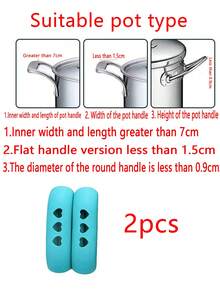 1pc/2pcs/4pcs/Set Silicone Pot Handle Covers, Silicone Heat Resistant Handle Holder, Creative Hollow Design, High Temperature Resistant & Anti-Slip, Kitchen Pot Handle Protector, Suitable For Deep Frying Pan, Cast Iron Skillet, Metal Pot And More - Multicolor - View 10