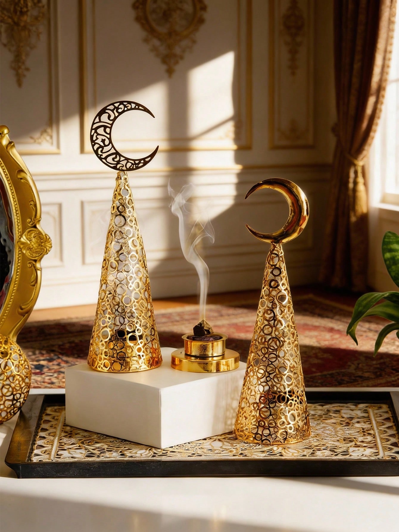 تمتع ببخورك المفضل بأناقة مع حامل البخور المعدني ا...