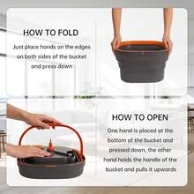 Collapsible Mop And Bucket Set, Spin Mop With Separate Dirty And Clean Water, 6 Replaceable Mopping Pads With Foldable Handle, Deep Cleaning Mops And Buckets For Household Use Floor Cleaning - Nhiều màu - Xem 7