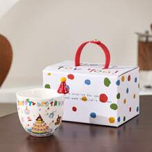 3D立体造型陶瓷杯，生日派对手持杯，送给女朋友的礼物，情侣咖啡杯，生日礼物，牛奶杯，茶杯，可爱复古 - 派對系列 - 查看 11