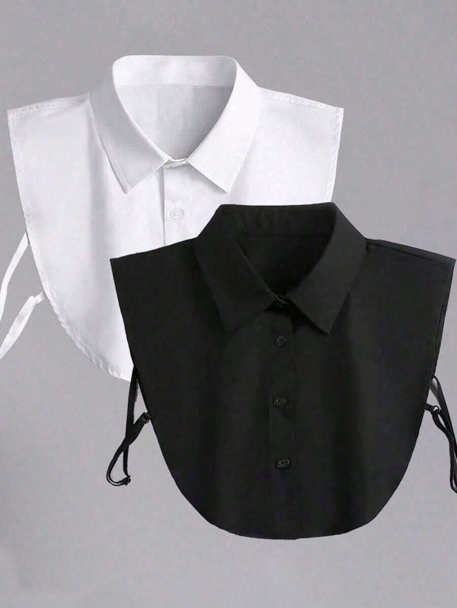 1pcs Simple Versatile Shirt Collar Insert, Suitable For Daily Wear - White - View 1