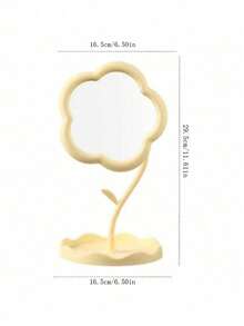 1pc Sunflower Shaped Makeup Mirror, Cute Vanity Desk Mirror For Students Dorm, Girls Beauty Makeup Mirror - Multicolor - View 11