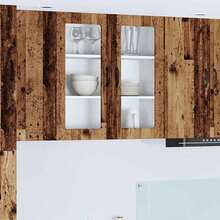 vidaXL Armario de cocina con estante madera antigua 80 x 31 x 80 cm - Marrón - Ver 2