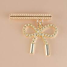 1pc Metal Fashion Twist Twine Style Bowknot Watchband Charm Decorative Ring,Cute Bow Silicone Watch Strap Accessories,Compatible With Apple Watch Band 38mm 40mm 41mm 42mm 44mm 45mm 46mm 49mm