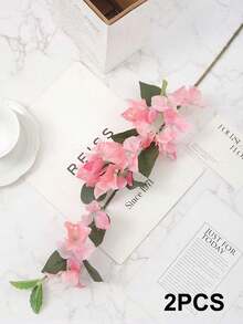 1/2支仿真三角梅，30.7英寸丝绸花枝，仿真花藤，适用于婚礼装饰、DIY插花、花瓶装饰、室内/室外点缀、节日派对装饰、家居客厅装饰、春季装饰 - 彩色 - 查看 23