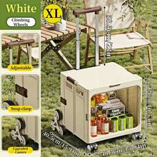 Foldable Utility Cart With Telescoping Handle & Climbing Wheels - Multi-Purpose Rolling Storage Solution For Shopping, Travel, Office, Teachers, And Home Use - Collapsible Handcart For Groceries, Luggage, Files - Rượu sâm banh - Xem 9