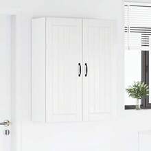 vidaXL Armoire de cuisine Blanc brillant 80 x 31 x 100 cm - Blanc - Voir 4