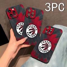 Estuche para teléfono con espejo con patrón tie-dye de los Toronto Raptors. Funciona también como espejo y es compatible con  17,  16 Pro Max,  15 Pro Max,  13 y  12. Fabricado en TPU, ofrece protección contra golpes y caídas. Es un regalo ideal para fanáticos del baloncesto, familiares, amigos, ocasiones especiales y celebraciones como cumpleaños, días festivos y más. - Negro - Ver 3