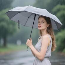 Windproof Travel Compact Umbrella-Automatic Umbrellas For Rain-Compact Folding Umbrella, Travel Umbrella Compact, Small Portable Windproof Umbrellas For Men And Women. (Grey),42Inch-1Pack,Grey - Grey - View 5