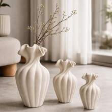 1 قطعة إناء زهور مدمج بارتفاع 20 سم، مناسب لديكور سطح الطاولة مع الزهور الجافة أو الطازجة، تصميم سطح مطفي، طراز حديث يناسب ديكور المنزل للشباب والبالغين والمراهقين - متعدد الألوان - مشاهدة 9