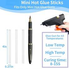 50/100pcs Mini Super Transparent Hot Melt Glue Sticks, Transparent Hot Melt Glue, Smooth And Clear, Odorless, Strong Adhesion, Compatible With Most Hot Glue Guns, Suitable For DIY, Arts, Crafts, Sealing, Woodworking, Plastics, Fabrics, Ceramics, Etc. The Working Time Of The Product Tools May Have A 5% Difference. - Multicolor - View 2