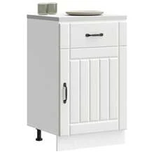 vidaXL Armario de cocina Lucca blanco madera de ingeniería - Blanco - Ver 2
