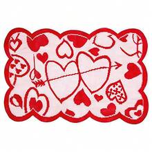 Basic Living 1pc Valentine's Day Decorations Table Runner Lace Heart Table Runner For Wedding Party Anniversary Valentine's Day Sweetest Day Dinner Supplies And Daily Use Home Decor - 紅色 - 查看 8