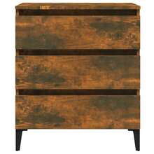 vidaXL Buffet Chêne fumé 60x35x69 cm Bois d'ingénierie - Castanho - Ver 5
