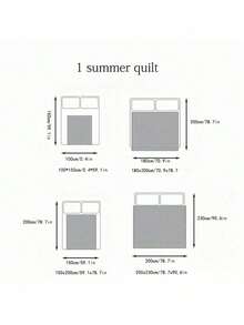 1pc Skin-Friendly Plaid + Floral Quilted Wide-Edge Summer Quilt, Soft & Fine, Moisture-Wicking & Breathable, Minimalist & Fashionable Air Conditioning Quilt - Like Water - View 3