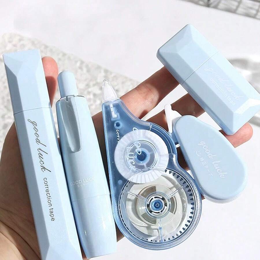 5pcs Correction Tape Set, Instant Correction, Durable PET Material, Suitable For School And Office Use, Back To School Supplies - Multicolor - View 1