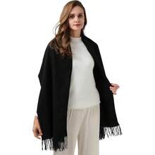 Scarfs For Women Pashmina Shawls And Wraps For Evening Dress Bridesmaid Wedding Bridal Winter Warm Long Large Scarves - màu đen - Xem 5