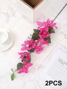 1/2支仿真三角梅，30.7英寸丝绸花枝，仿真花藤，适用于婚礼装饰、DIY插花、花瓶装饰、室内/室外点缀、节日派对装饰、家居客厅装饰、春季装饰 - 彩色 - 查看 22