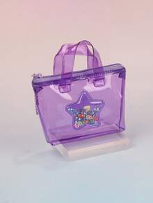 Girls' Fashion Star Glitter Mini Coin Purse, Transparent Jelly Storage Bag, Party Supplies Small Gift Pouch - Multicolor - View 9