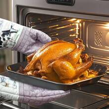 Silicone Printing Oven Mitts Heat Resistant To 500 Degree,Yarm-Dyed Oven Gloves With Animal Design Non-Slip For Kitchen CooFKing Barbecue BaFKing And Machine Washable. (Purple Oven Mitts),PurpleOvenMitts - 紫色隔熱手套 - 查看 5