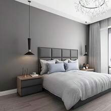 1卷哑光自粘壁纸，深灰色磨砂质感乙烯基自粘纸，撕贴式，防水可移除，适用于客厅、厨房、卧室、宿舍，家具翻新贴纸，家居装饰壁纸。15.7英寸x39.3英寸/118.1英寸/196.8英寸纯色壁纸