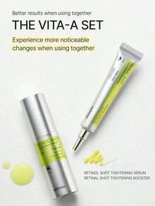 Celimax The Vita A Retinol Shot Tightening Serum |     With Pure Vitamin A Retinol, Peptide, Pore Minimizer, Wrinkles & Fine Lines, Firmer Skin, Anti-Aging, Skin Smoothing 30ml AGKC - Green Liquid - View 6