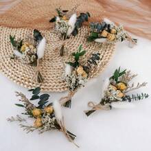 1/3/5/7/9pcs Boho Dried Flower Bouquet Mini Wedding Handmade Dry Flowers Decor For Vase Crafts DIY Photo Boutonniere For Men Floral Plant Wedding Home Accessories Arrangement Bouquet Valentine'S Day Gift - F11 - View 6