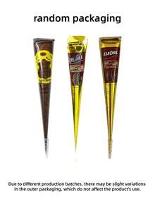 海娜纹身膏，棕黑色临时海娜纹身膏，半永久海娜纹身膏，防水身体海娜纹身膏 - 彩色 - 查看 11