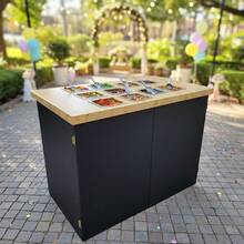 TendenciaBarra Snacks Mesa Plegable Dulces Negro Y MaderaCalidad premium - 1 - Ver 3