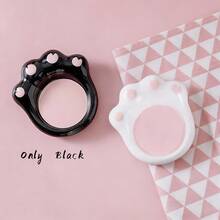 1件套300毫升手工陶瓷咖啡杯碟，猫爪图案，适合下午茶、牛奶、拿铁或甜点——绝佳的礼品之选 - 彩色 - 查看 13