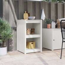 vidaXL Armadio da cucina Bianco 55 x 55 x 92 cm Pin massiccio - Bianco - Visualizzare 2