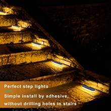 1/2/4/6 Juego de luces lineales para el suelo, luz cálida, IP68 resistente al agua, adecuado para jardín, escaleras, garaje, valla, camino, patio, plataforma, muelle y otros lugares al aire libre